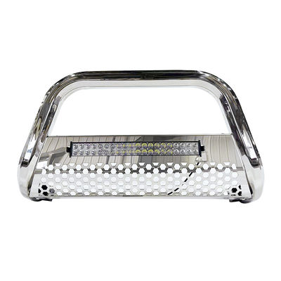 Dongsui 4x4 auto-onderdeel pick-up truck roestvrij staal voorste bumper bull bar met strooklichten voor Hilux Ranger D-max