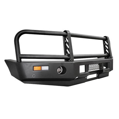 Buitenweg 4x4 Accessoires Zwart staal voorste bumper Bull Bar met LED-lichten voor tank 400