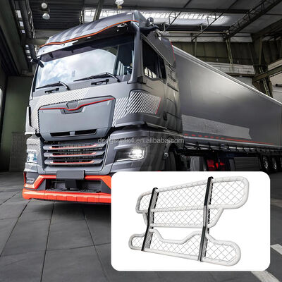Drielaagige vierkant buis 304 roestvrij staal Truck Deer Guard Front Bumper Aanpasbaar voor grote vrachtwagens