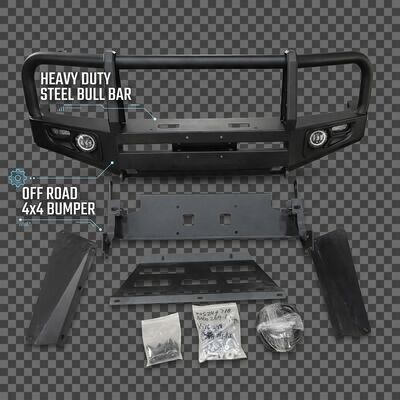 Off Road 4x4 Auto Onderdelen Zwart Stalen Auto Accessoires Voorbumper Bull Bar Voor Toyota Hiace
