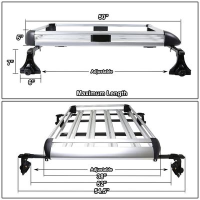 OEM van de het Aluminiumauto van Fabrikantenwholesale top grade van het het Dakrek Universele de Grootte100% Gloednieuwe Voorwaarde