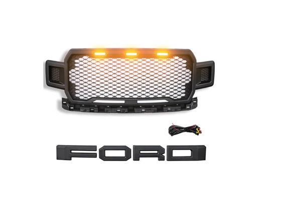 4x4 ABS Plastic Bestelwagen Voorgrill -gr.-F150A met LEDs voor Ford F150