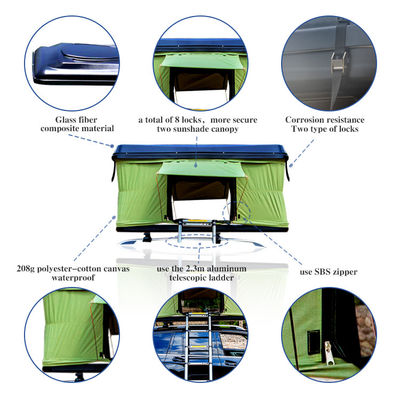 OEM Fabrikant Wholesale Aluminum Ladder 4 Persoon het Kamperen de Automatische Tent Hardshell van het Autodak