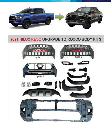 Zwarte Auto Voorbumper Rocco 2020 2021 Facelift Body Kit