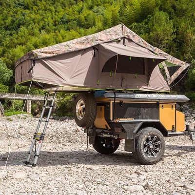 4 het Zij Afbaardende Dak Zachte Shell Vehicle Roof Tent van de personenauto
