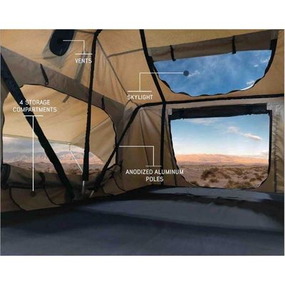 4x4 regendichte de Reis van het Stoffenaluminium het Kamperen Suv Auto Zachte Shell Rooftop Roof Top Tent met Dakraam