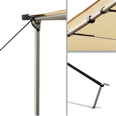 Fabrikant Wholesale 180 Zij Afbaardend de Tent4x4 Zonnescherm Wing Car Rooftop Camping Tent van de Graadauto voor Universele Auto