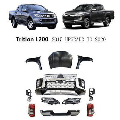 De douane neemt de Verbetering van Autofront bumper grill facelift body Kit For Mitsubishi Triton 2012-2019 tot 2020 op