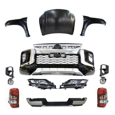 De douane neemt de Verbetering van Autofront bumper grill facelift body Kit For Mitsubishi Triton 2012-2019 tot 2020 op