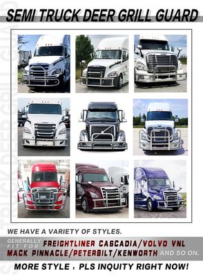 Dongsui Fabriek klassieke Robuuste Noord-Amerikaanse fabriek originele prijs Nieuwe stijl Semi Truck Bumper Hertenbeschermers Voor Freightliner Cascadia For Volvo International Prostar Kenworth Peterbilt Mack Pinnacle