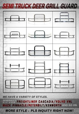 Dongsui Factory Classic stijl Semi Truck Bumper Deer Guards Voor Freightliner Cascadia For Volvo International Prostar Kenworth Peterbilt Mack Pinnacle
